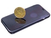 Funda tipo agenda con efecto espejo y soporte interno negra Iphone X/IPhone XS
